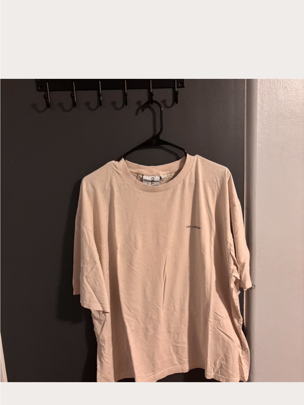 Collusion ASOS Design Men's Cream Oversized Crewneck T-Shirt